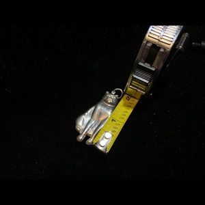 Vintage Sterling Silver Cat Pendant